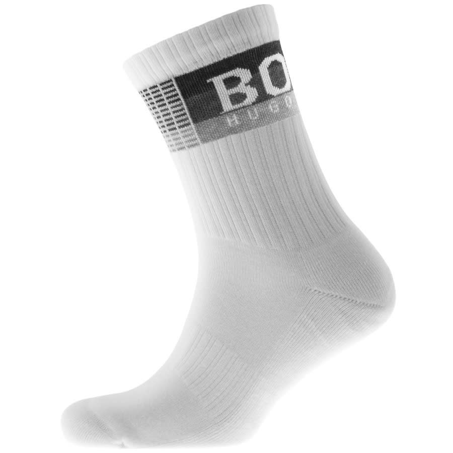 Alternative Image for ProductBOSS Rib Check Socks White2